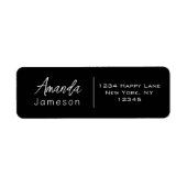 Schwarz/Weiß, moderner, kursiver Name (Vorne)