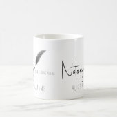 Schwarz/Weiß Moderner Minimalistischer einfacher N Kaffeetasse (Mittel)