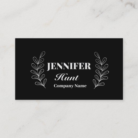 Schwarz/Weiß Moderner Minimalistischer QR-Code Visitenkarte (Vorderseite)