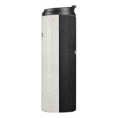 Schwarz-weiß moderner Thermobecher Thermosbecher (Nach links gedreht)