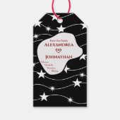 Schwarz-weiß Modernes Elegant Stilvoll Personalisi Geschenkanhänger (Vorderseite)
