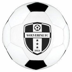 Schwarz-Weiß Modernes Fußballvereinslogo Fußball