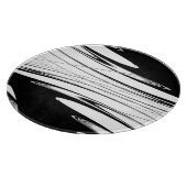 Schwarz-Weiß-Modernes Glas Schneidebrett (Ecke)