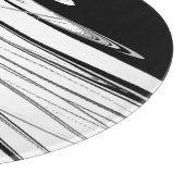 Schwarz-Weiß-Modernes Glas Schneidebrett (Ecke)