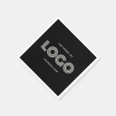 Schwarz-Weiß-Modernes Logo Serviette (Ecke)