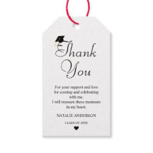 Schwarz-weiß Modernes Minimal Vielen Dank Abschlus