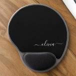 Schwarz-weiß Modernes Minimalistisches Monogramm Gel Mousepad<br><div class="desc">Die Minimalistische Monogram Kollektion Schwarz/Weiß: Einfache Einfachheit und Eleganz in unseren minimalistischen Designs, die so gestaltet sind, dass sie Ihren Stil mühelos erweitern. Diese Kollektion wurde mit einem scharfen Blick für moderne Ästhetik gestaltet und weist elegante Schwarz-Weiß-Designs auf, die durch personalisierte Monogramme noch verstärkt werden. Von der schicken Schreibwaren bis...</div>