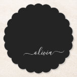 Schwarz-weiß Modernes Minimalistisches Monogramm Untersetzer<br><div class="desc">Die Minimalistische Monogram Kollektion Schwarz/Weiß: Einfache Einfachheit und Eleganz in unseren minimalistischen Designs, die so gestaltet sind, dass sie Ihren Stil mühelos erweitern. Diese Kollektion wurde mit einem scharfen Blick für moderne Ästhetik gestaltet und weist elegante Schwarz-Weiß-Designs auf, die durch personalisierte Monogramme noch verstärkt werden. Von der schicken Schreibwaren bis...</div>