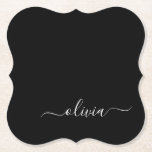 Schwarz-weiß Modernes Minimalistisches Monogramm Untersetzer<br><div class="desc">Die Minimalistische Monogram Kollektion Schwarz/Weiß: Einfache Einfachheit und Eleganz in unseren minimalistischen Designs, die so gestaltet sind, dass sie Ihren Stil mühelos erweitern. Diese Kollektion wurde mit einem scharfen Blick für moderne Ästhetik gestaltet und weist elegante Schwarz-Weiß-Designs auf, die durch personalisierte Monogramme noch verstärkt werden. Von der schicken Schreibwaren bis...</div>