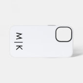 Schwarz-Weiß-Modernes Monogramm iPhone Hülle (Rückseite (Horizontal))