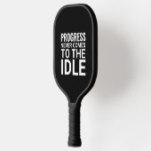 Schwarz-Weiß-Modernes Motivierend Sprichwort Pickleball Schläger (Links)