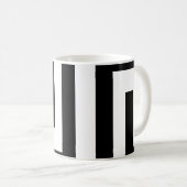 Schwarz-Weiß-Modernes Muster 4 Jack Kaffeetasse (VorderseiteRechts)