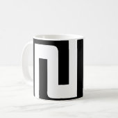Schwarz-Weiß-Modernes Muster 4 Jack Kaffeetasse (Vorderseite Links)