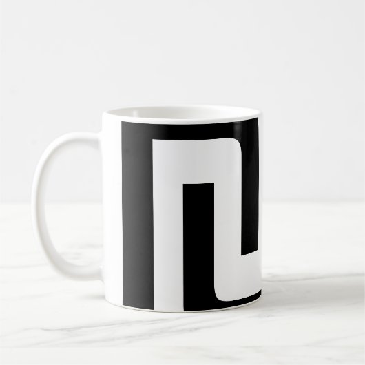 Schwarz-Weiß-Modernes Muster 4 Jack Kaffeetasse (Links)