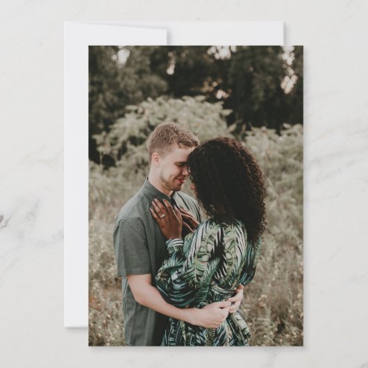 Schwarz-Weiß-Modernes Siegel Save The Date (Rückseite)