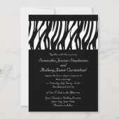 Schwarz/Weiß-Modernist-Streifen Hochzeitseinladung Einladung (Vorderseite)