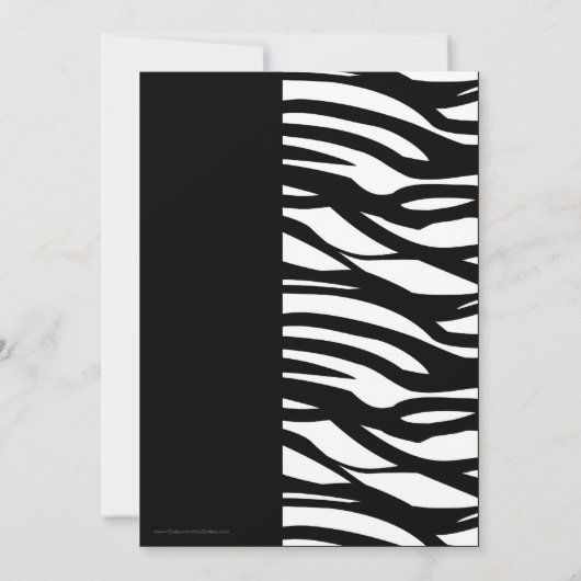 Schwarz/Weiß-Modernist-Streifen Hochzeitseinladung Einladung (Rückseite)