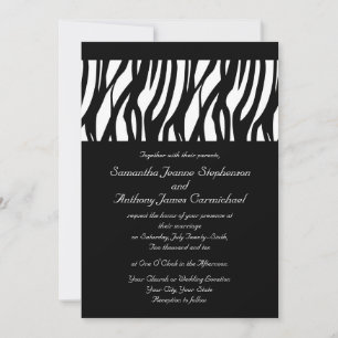 Schwarz/Weiß-Modernist-Streifen Hochzeitseinladung Einladung