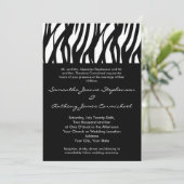 Schwarz-Weiß-Modernistischer Streifen Einladung (Stehend Vorderseite)