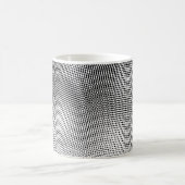 Schwarz-Weiß-Moiré-Muster Künstlerisch Kaffeetasse (Mittel)