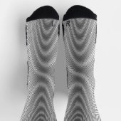Schwarz-Weiß-Moiré-Streifen Cool, Abstrakt Socken (Oben)