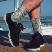 Schwarz-Weiß-Moiré-Streifen Cool, Abstrakt Socken
