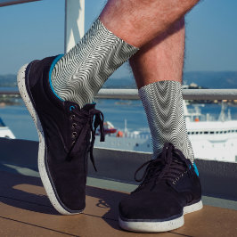 Schwarz-Weiß-Moiré-Streifen Cool, Abstrakt Socken