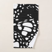 Schwarz/Weiß Monarch Butterfly Design - Handtuchde Badhandtuch Set (Handtuch)