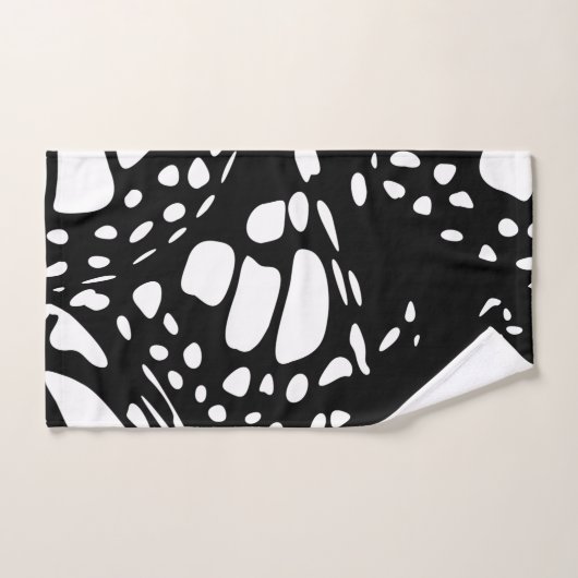 Schwarz/Weiß Monarch Butterfly Design - Handtuchde Badhandtuch Set (Handtuch)