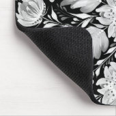 Schwarz-Weiß-Monochrom-Volks kunst-Mauspad Mousepad (Ecke)