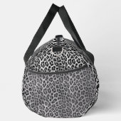 Schwarz-Weiß-Monochrome, Leopardenmuster Duffle Bag (Rechts)