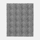 Schwarz-Weiß-Monochrome, Leopardenmuster Fleecedecke (Vorderseite)