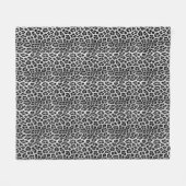 Schwarz-Weiß-Monochrome, Leopardenmuster Fleecedecke (Vorderseite (Horizontal))