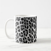 Schwarz-Weiß-Monochrome, Leopardenmuster Kaffeetasse (Links)