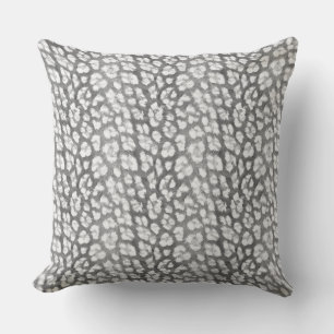 Schwarz-Weiß-Monochrome, Leopardenmuster Kissen