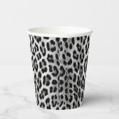 Schwarz-Weiß-Monochrome, Leopardenmuster Pappbecher (Rechts)