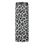 Schwarz-Weiß-Monochrome, Leopardenmuster Thermosbecher (Rückseite)