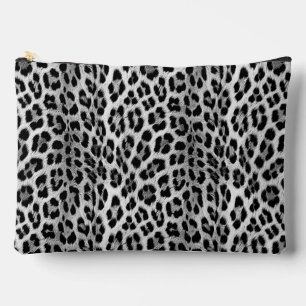 Schwarz-Weiß-Monochrome, Leopardenmuster Zubehörtasche