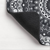 Schwarz-Weiß-Monochromes Mandala-Muster Mousepad (Ecke)