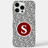Schwarz-Weiß-Monogramm Case-Mate iPhone Hülle (Rückseite)