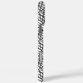 Schwarz-Weiß-Monogramm Case-Mate iPhone Hülle (Rückseite / Rechts)