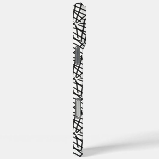 Schwarz-Weiß-Monogramm Case-Mate iPhone Hülle (Rückseite / Rechts)