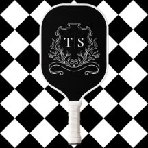 Schwarz-Weiß-Monogramm Classic Crest