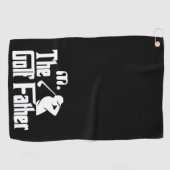 Schwarz-Weiß-Monogramm - Der Golfvater Golfhandtuch (Horizontal)