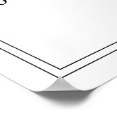 Schwarz-Weiß-Monogramm-Doppelnamen Einfach Poster (Ecke)