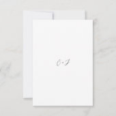 Schwarz-Weiß-Monogramm-Elegant-Hochzeit RSVP Karte (Rückseite)
