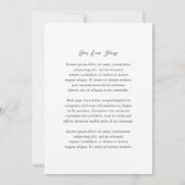 Schwarz-Weiß-Monogramm-Elegant-Hochzeit Save The Date (Rückseite)