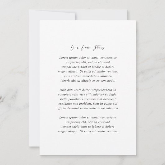 Schwarz-Weiß-Monogramm-Elegant-Hochzeit Save The Date (Rückseite)