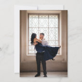 Schwarz-Weiß-Monogramm-Foto Hochzeitseinladung Einladung (Rückseite)