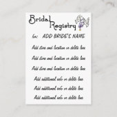 Schwarz-Weiß-Monogramm-G-Bridal-Registrierungskart Begleitkarte (Rückseite)